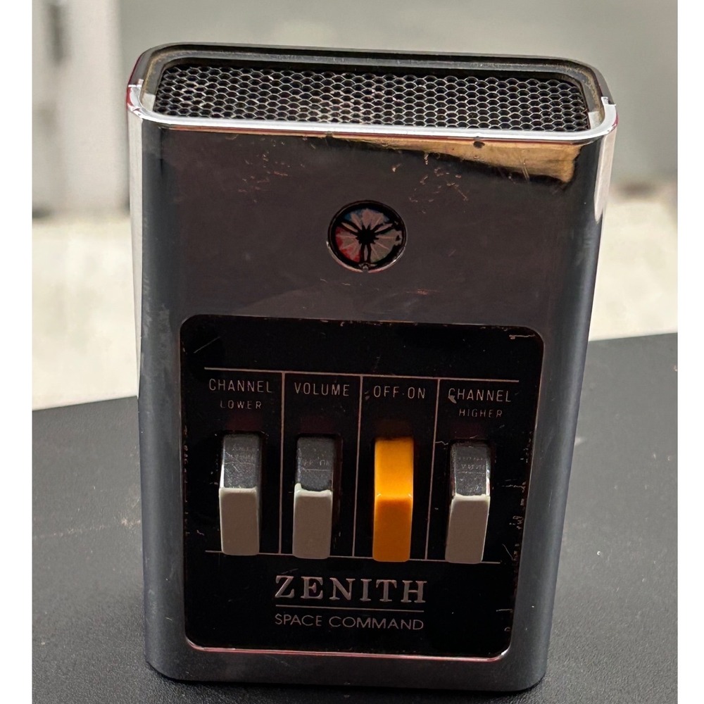 Vintage Zenith Space Command Ultrasonic TV Remote Control Clicker Chrome 1960s